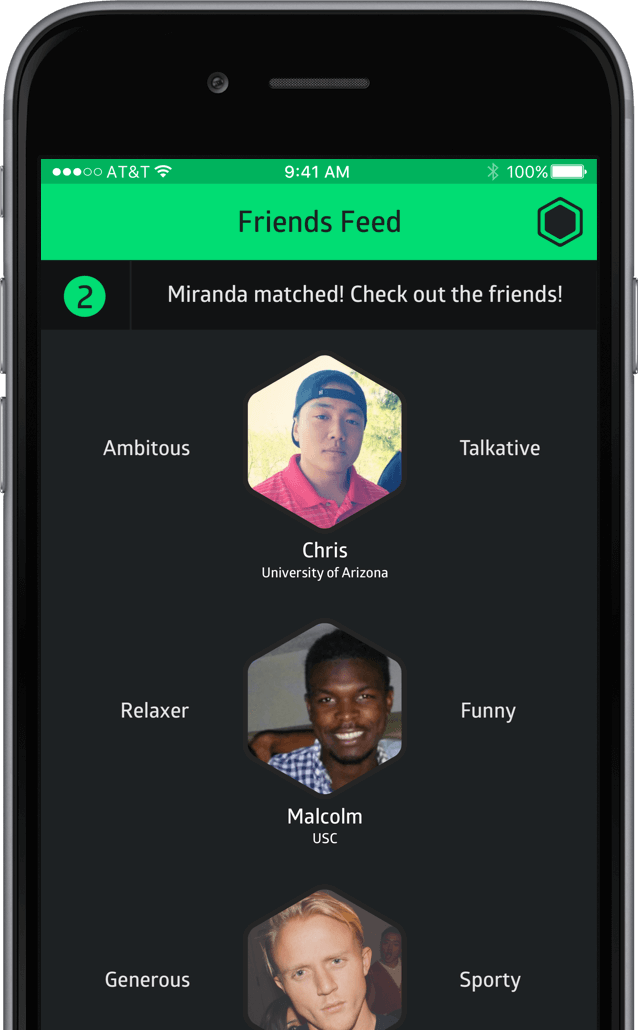Friends Feed screen