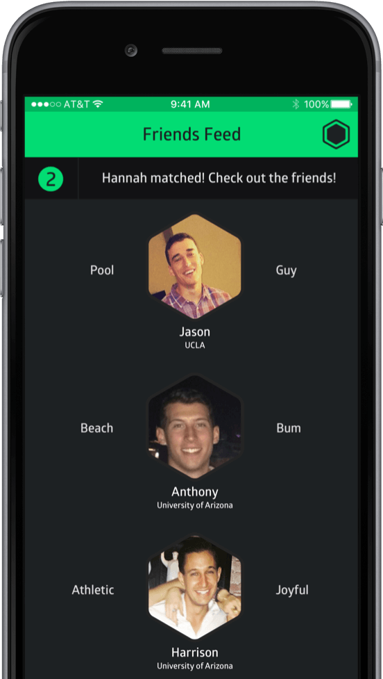 Friends Feed screen